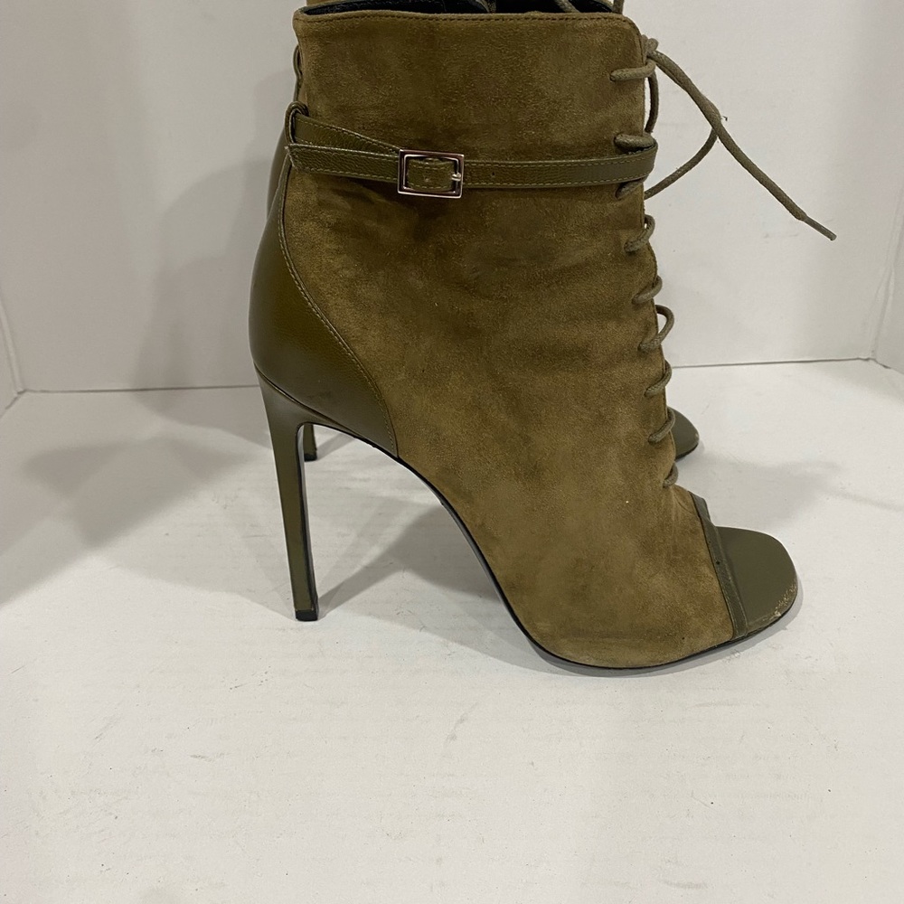 Saint Laurent open toe suede ankle bootie - Picture 3 of 8
